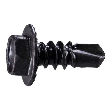Midwest Fastener Self-Drilling Screw, #10 x 1/2 in, Brown Ruspert Steel Flange Hex Head External Hex Drive, 100 PK 54496